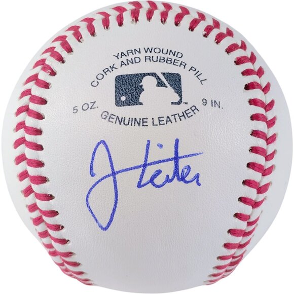 Jack Leiter Texas Rangers Autographed Baseball Exact Proof Photo COA Authentic - Picture 1 of 7